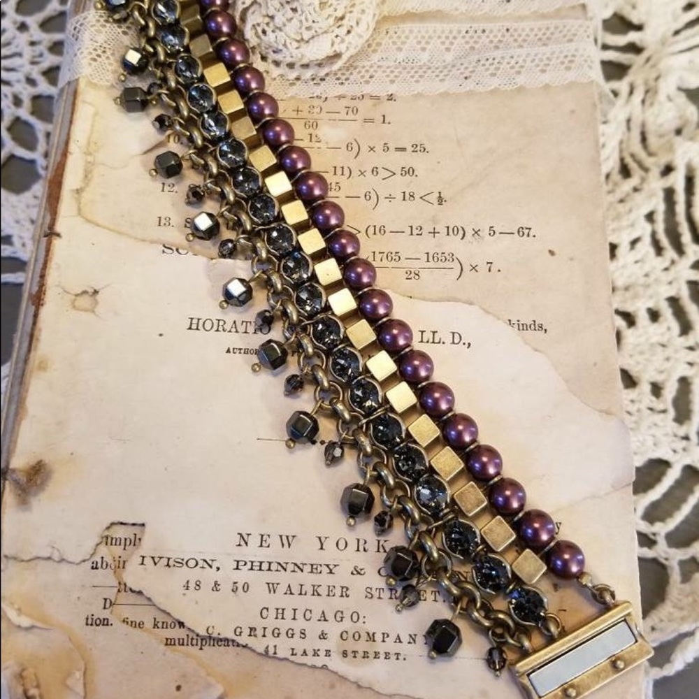 Blue Violet Swarovski Crystal Bracelet